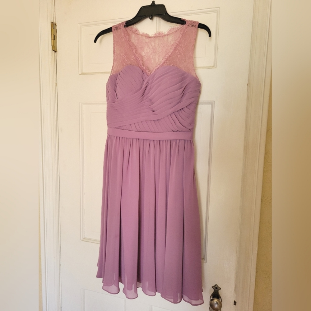 Purple Azazie Lace Dress